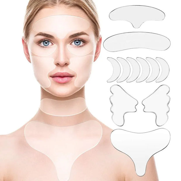 Silicone Reusable Face Anti Aging Facial Firming Pad