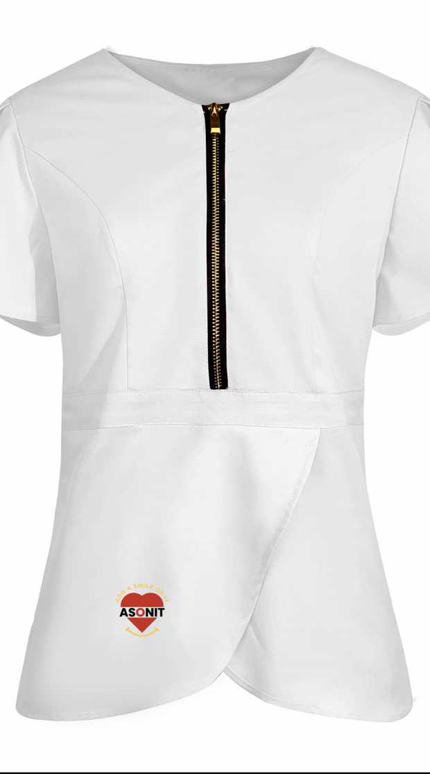 Asonit Logo White Uniform Shirt