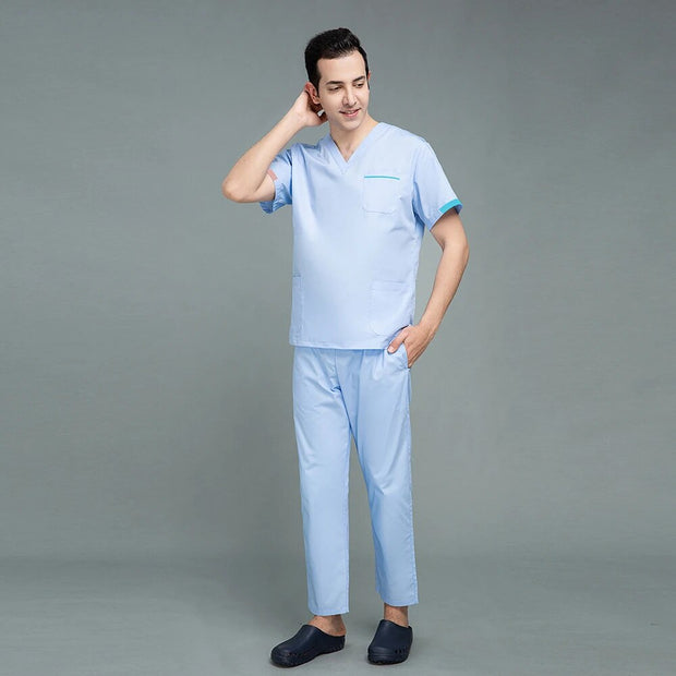 V Neck Nurse Work Suits Scrub Uniform
