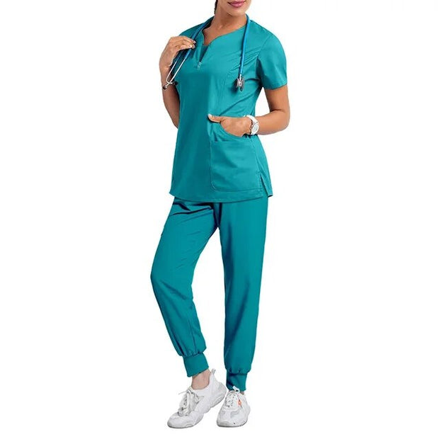 V-neck Jogger Nurse Top Pharmacy Working