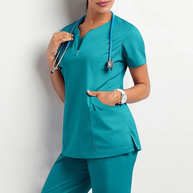 V-neck Jogger Nurse Top Pharmacy Working