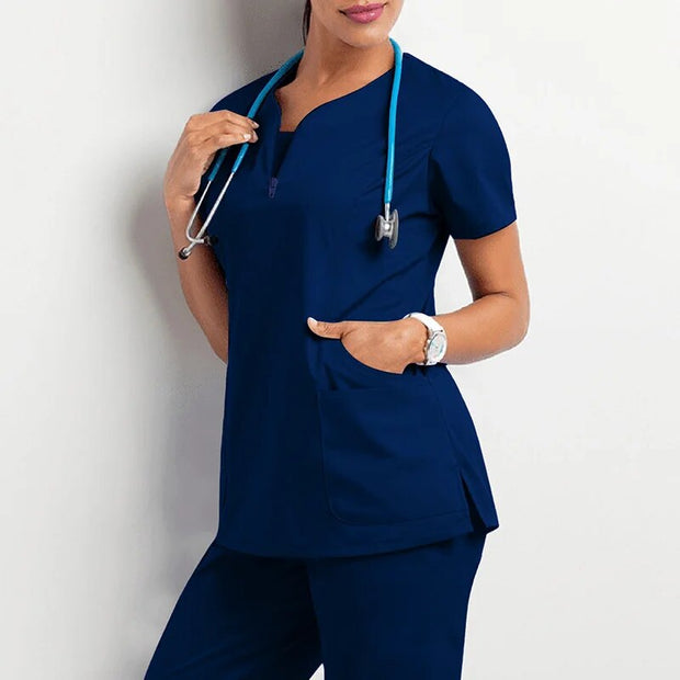 V-neck Jogger Nurse Top Pharmacy Working