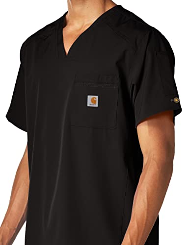 Carhartt mens Men's Slim Fit V-neck Top Medical Scrubs Shirt