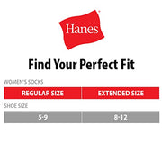 Hanes Women's Value, Crew Soft Moisture-Wicking Socks