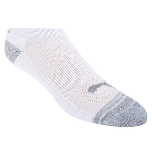 PUMA womens 8 Pack Low Cut Running Socks, White, 9 11 US