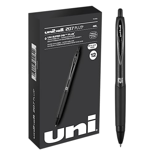 uniball 207 Plus+ Retractable Gel Pens 12 Pack