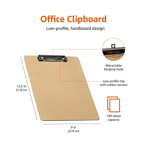 Hardboard Office Clipboard - 6-Pack