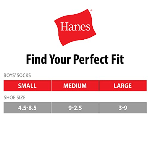 Hanes boys Super Value 20-pair Super No Show athletic socks