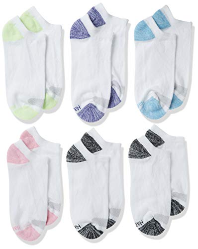 Hanes womens Plush Comfort Toe Seam No Show Socks