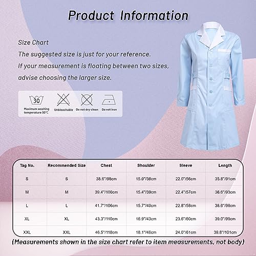 YiZYiF Women's Adults Long Sleeve Scrub